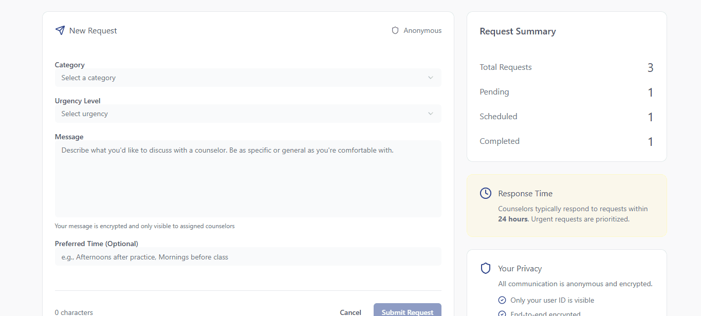 Submit a Support Request